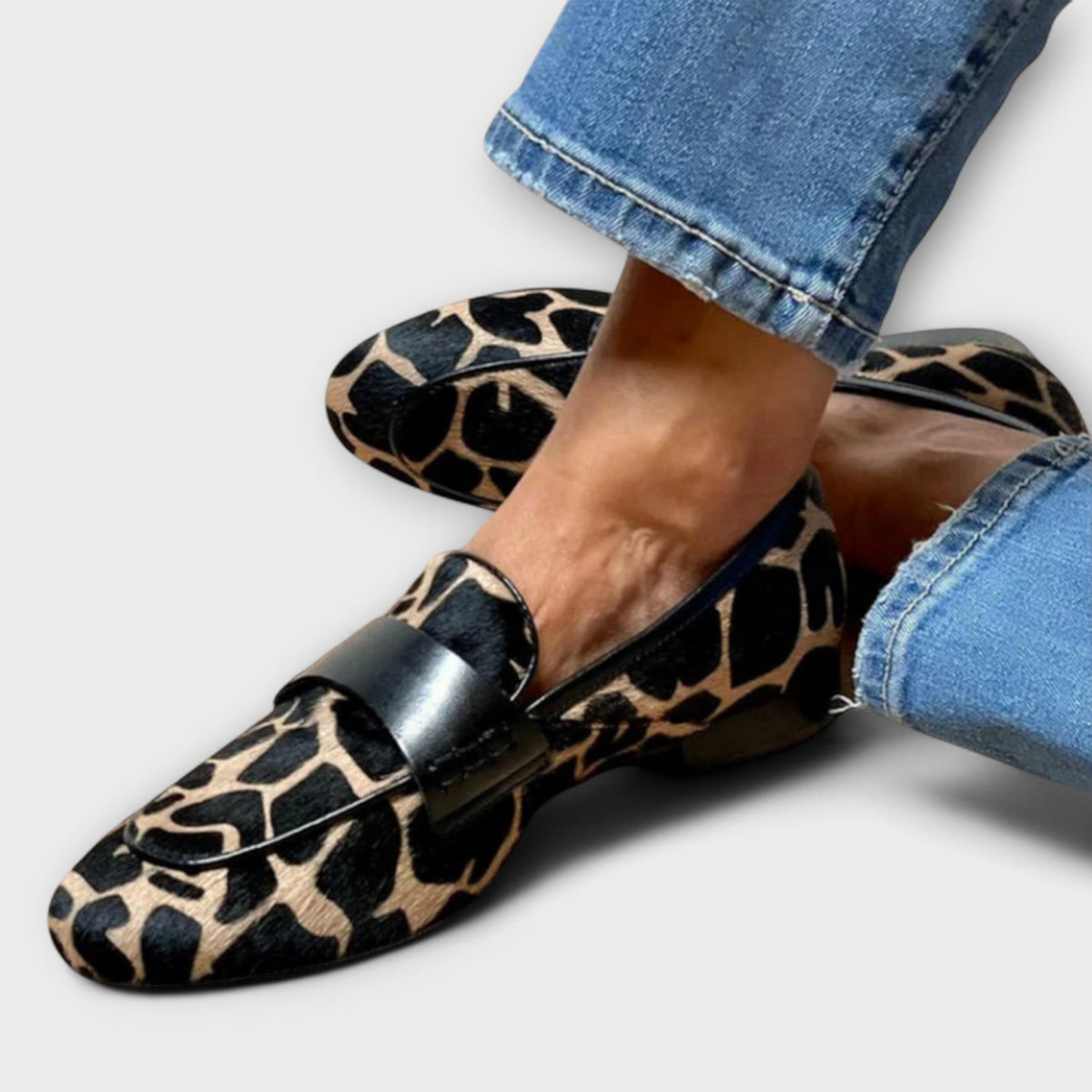 Analie | Modern Leopard Print Loafers — Alfa Empire, view 1
