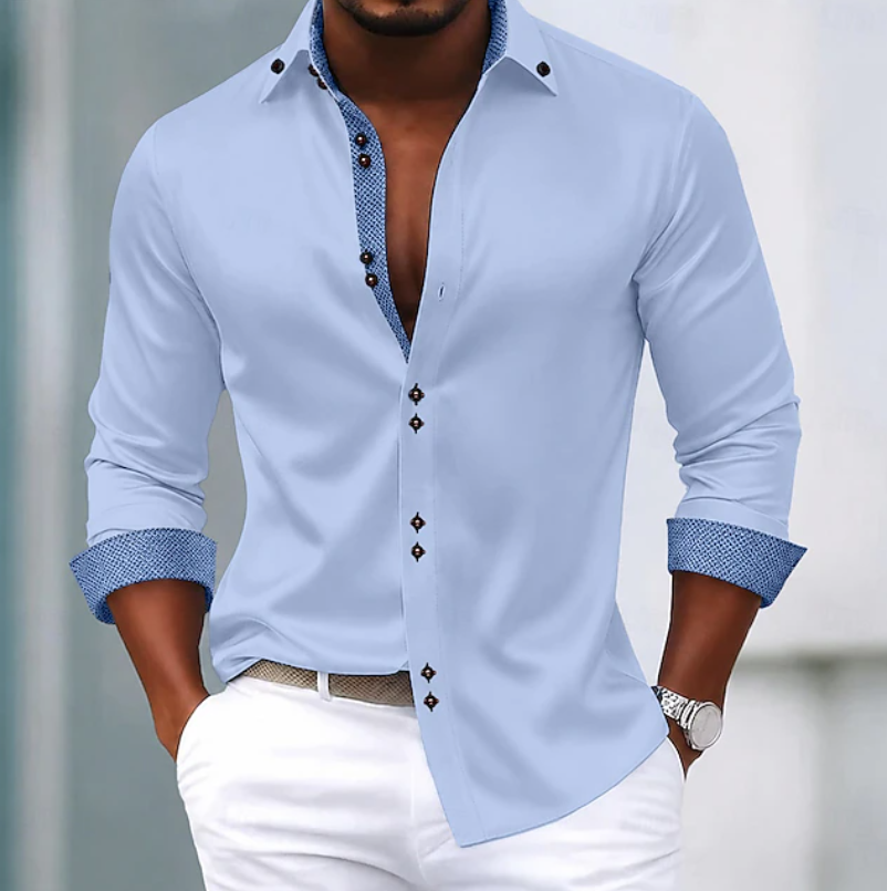 Brodie | Classic Collar Everyday Shirt — Blue — Alfa Empire, view 6