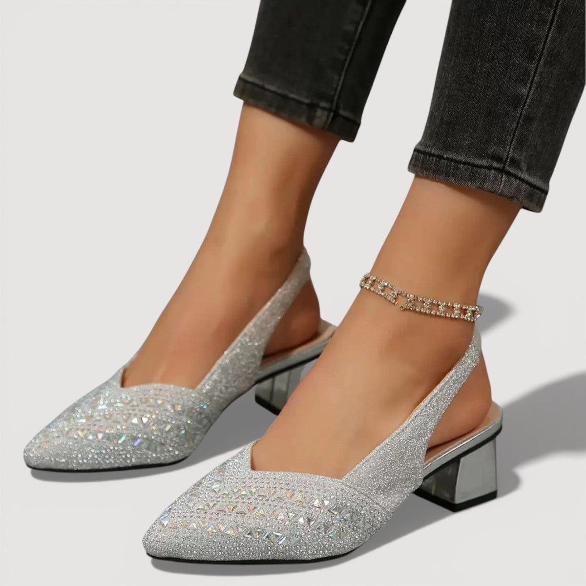 Diana | Sparkling Slingback Pumps — Alfa Empire, view 9