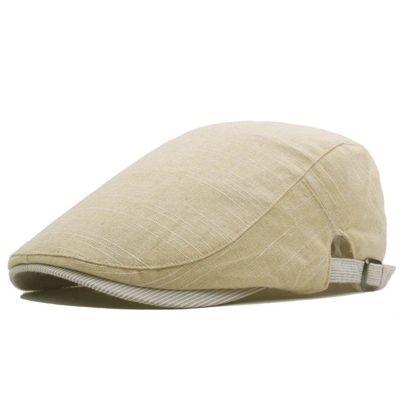 Harold | Classic Everyday Flat Cap — Sandstone Beige — Alfa Empire, view 4