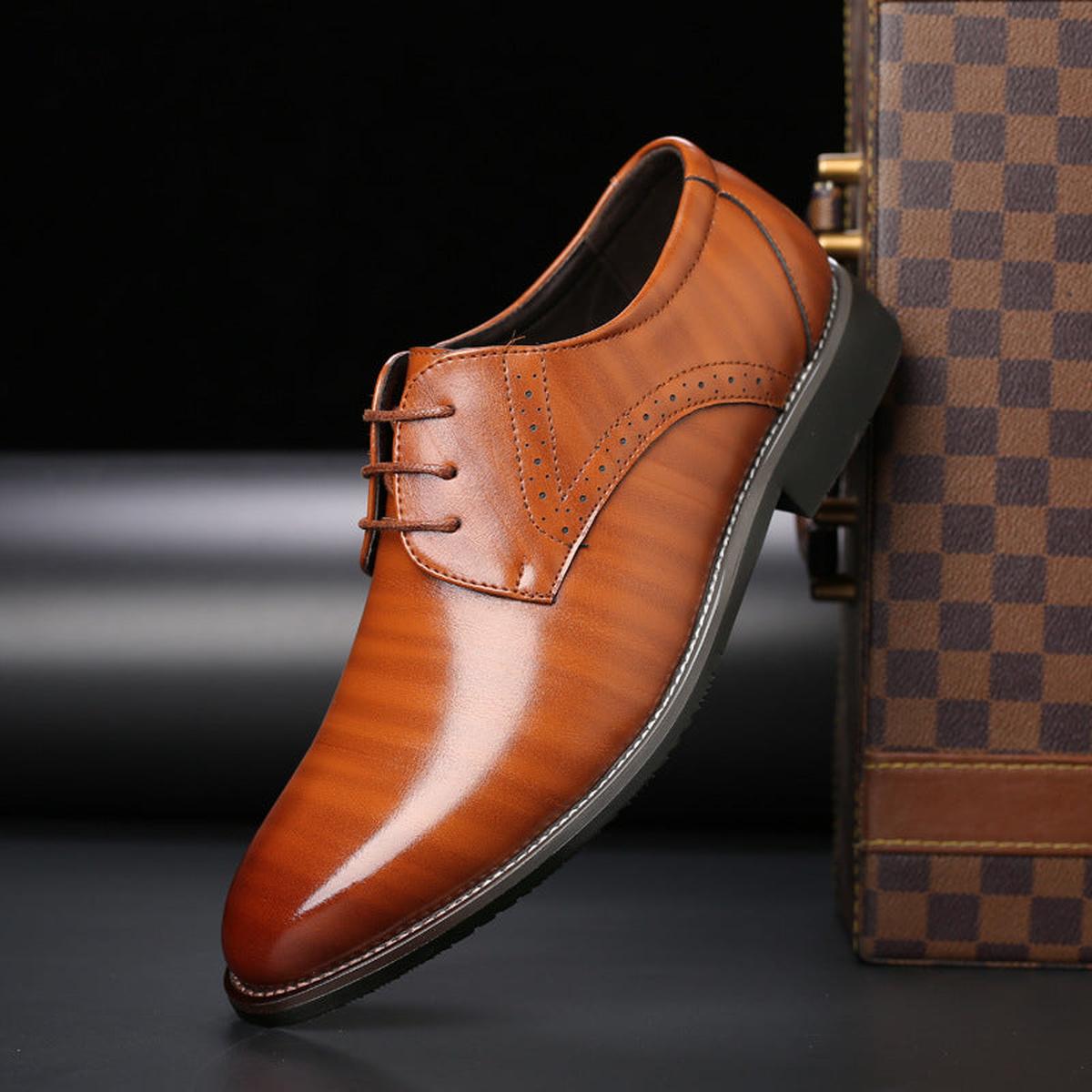 James | Classic Lace Shoes — Yellow — Alfa Empire, view 3