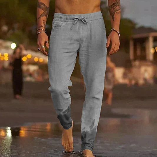 Ricardo | Classic Lace Summer Pants — Grey — Alfa Empire, view 2