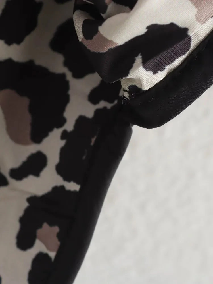 Women's Quilted Jacket with Leopard Print Lining — Alfa Empire, view 12