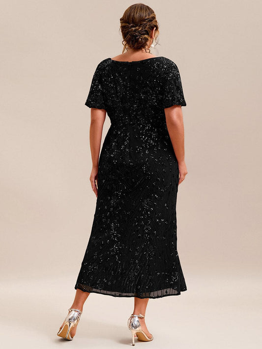 Plus Size Sequin Mermaid Formal Dress