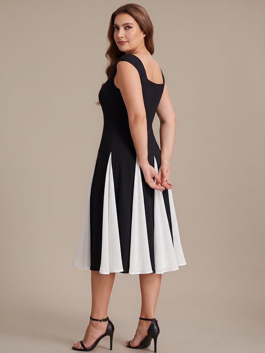 A-Line Midi Cap Sleeve Wedding Guest Dress