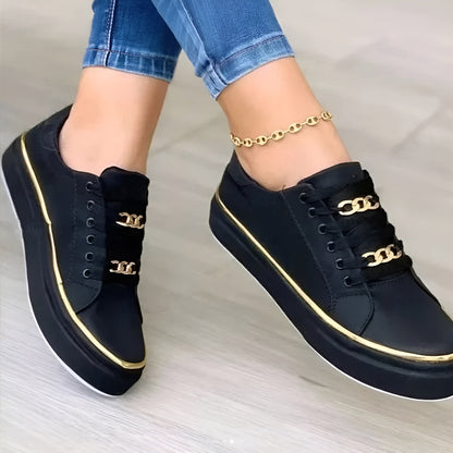 Alexya | Metallic Accent Lace-Up Sneaker — Alfa Empire, view 3
