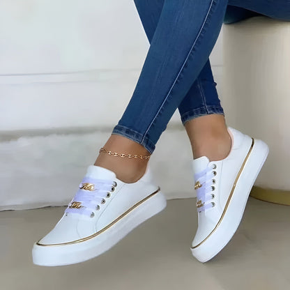 Alexya | Metallic Accent Lace-Up Sneaker — Alfa Empire, view 4