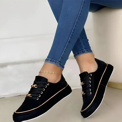 Alexya | Metallic Accent Lace-Up Sneaker — Alfa Empire, view 6