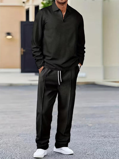 Alfie | Classic Zip Sweater and Pant Set — Black — Alfa Empire, view 3