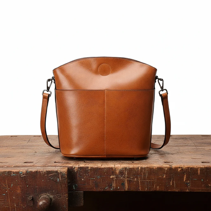 Alina | Casual Signature Shoulder Bag — Brown — Alfa Empire, view 1