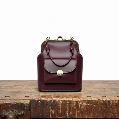 Alison | Refined Vintage Lux Bag — Wine Red — Alfa Empire, view 5