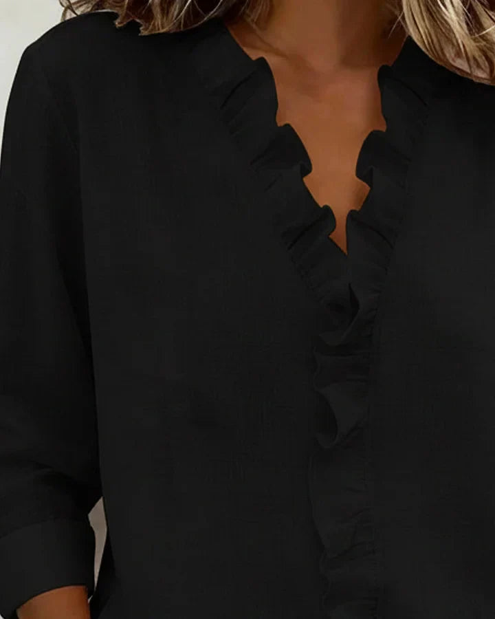 Althea | Lightweight V-Neck Blouse — Alfa Empire, view 6