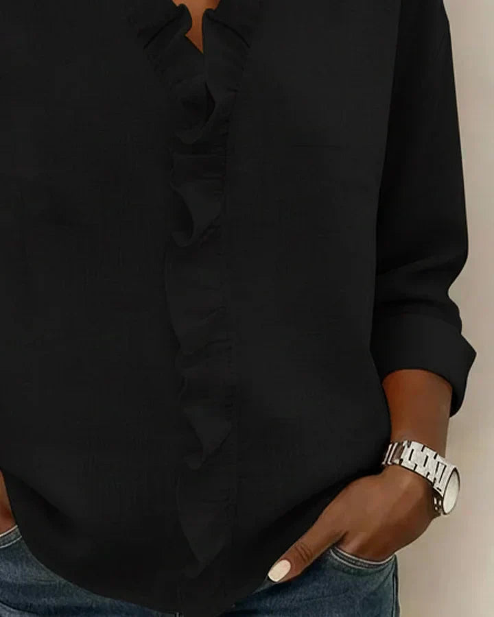 Althea | Lightweight V-Neck Blouse — Alfa Empire, view 7
