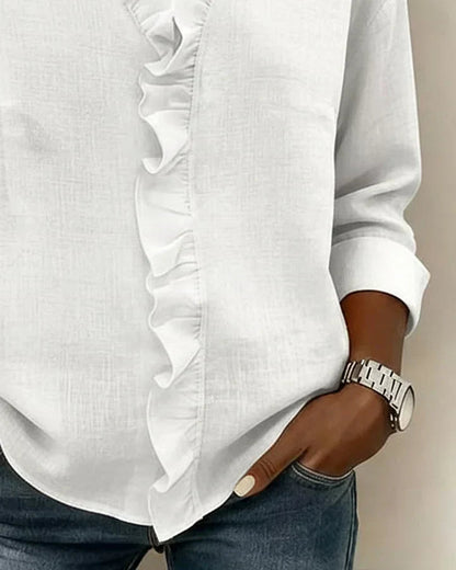 Althea | Lightweight V-Neck Blouse — Alfa Empire, view 9