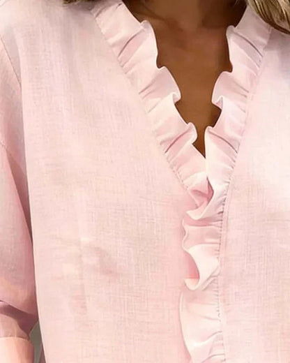 Althea | Lightweight V-Neck Blouse — Alfa Empire, view 11