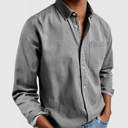 Alvin | Casual Shirt For Men — Grey — Alfa Empire, view 4