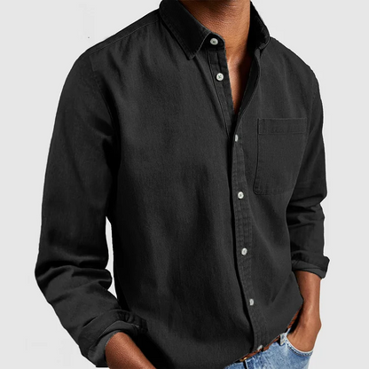 Alvin | Casual Shirt For Men — Black — Alfa Empire, view 5