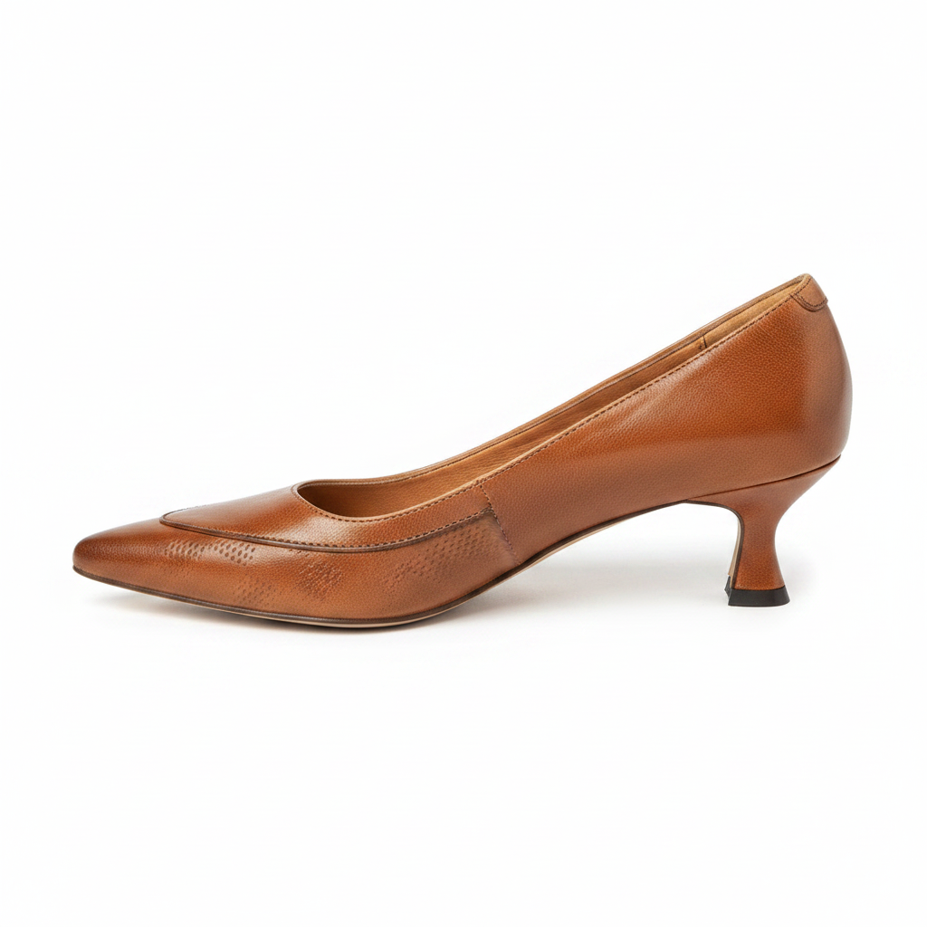 Amara | Pointed Kitten Heel Pumps — Alfa Empire, view 1