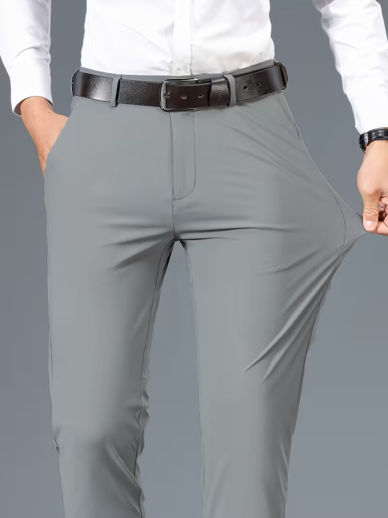 Andreo | Classic Stretchable Everyday Pants — Grey — Alfa Empire, view 1