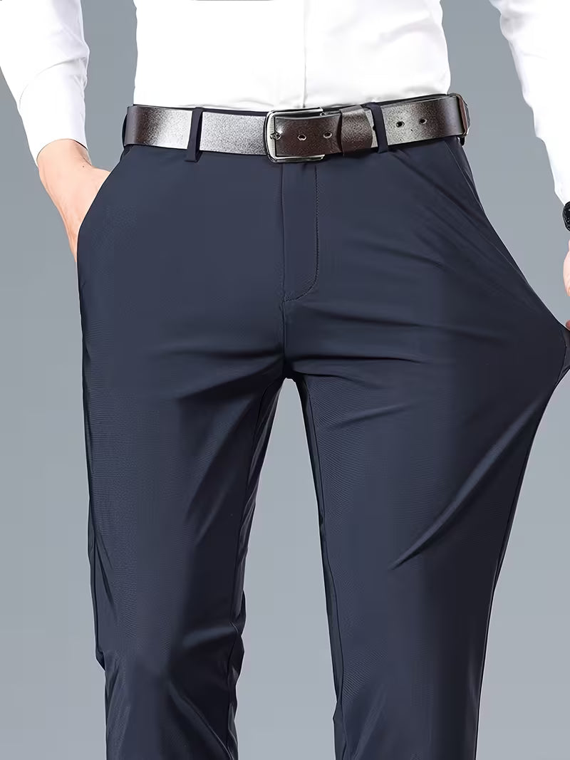 Andreo | Classic Stretchable Everyday Pants — Navy Blue — Alfa Empire, view 2
