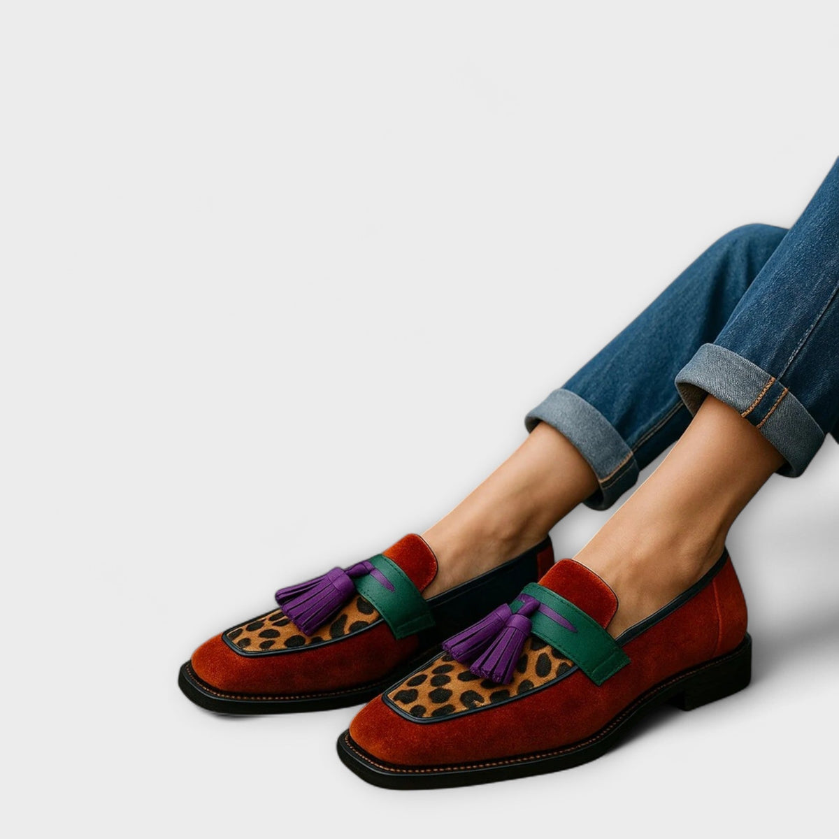 Anna | Modern MultiColor Tassel Loafers — MultiColor — Alfa Empire, view 1