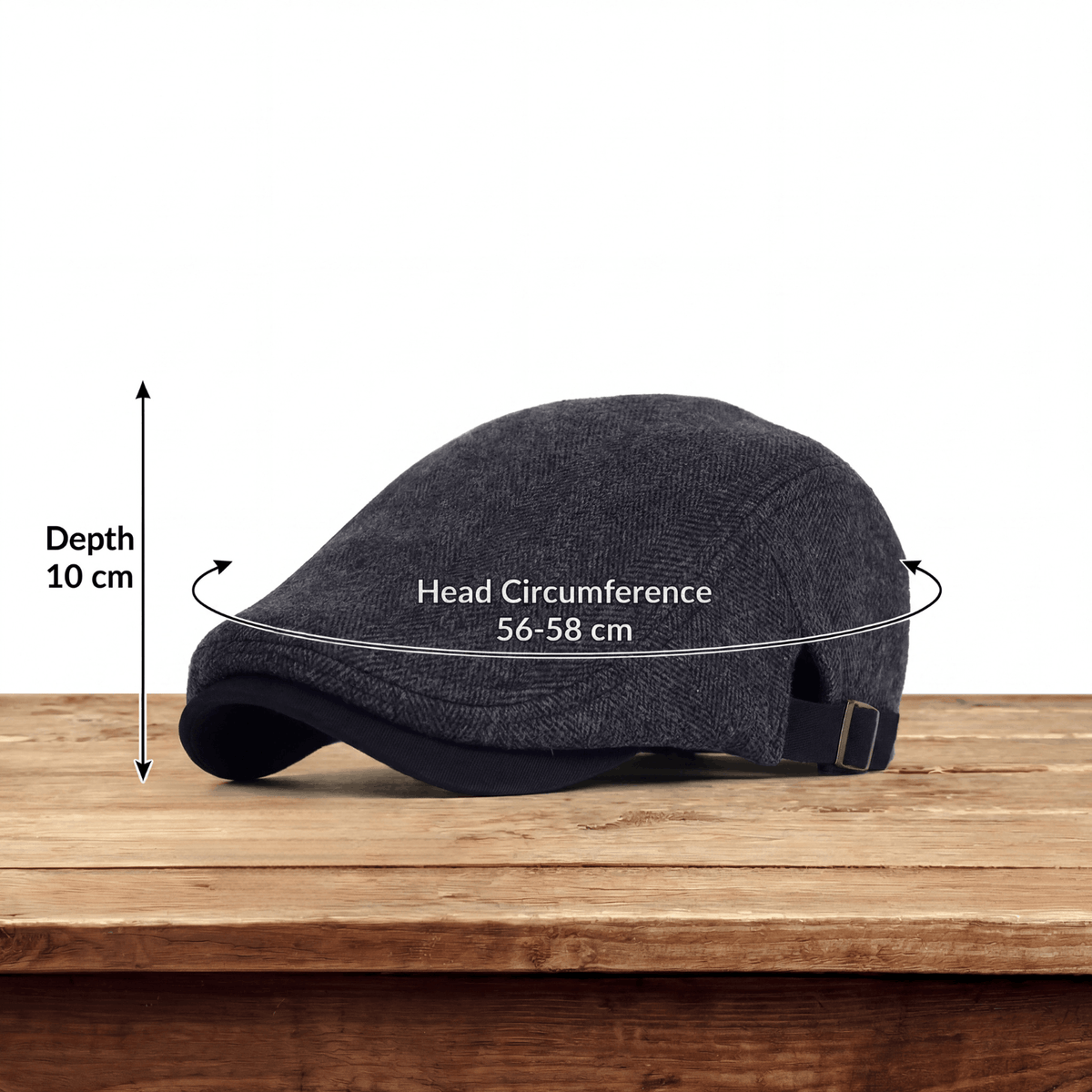 Arnel | Classic Tweed Flat Cap — Alfa Empire, view 3