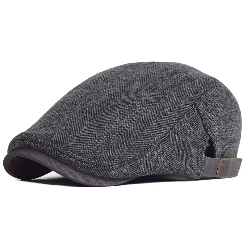 Arnel | Classic Tweed Flat Cap — Slate Grey — Alfa Empire, view 7