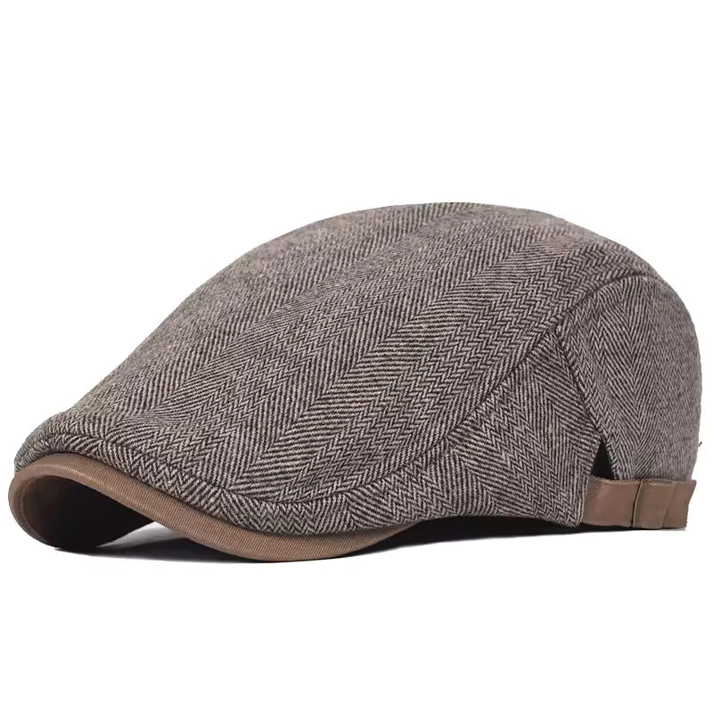 Arnel | Classic Tweed Flat Cap — Taupe Brown — Alfa Empire, view 8