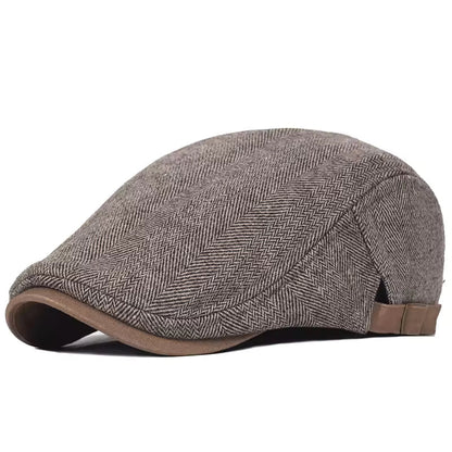 Arnel | Classic Tweed Flat Cap — Taupe Brown — Alfa Empire, view 8