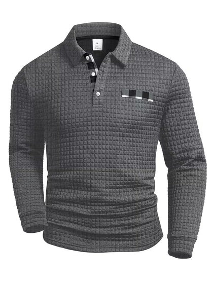 Arnel | Modern Plaid Pattern Button Up Shirt — Grey — Alfa Empire, view 3