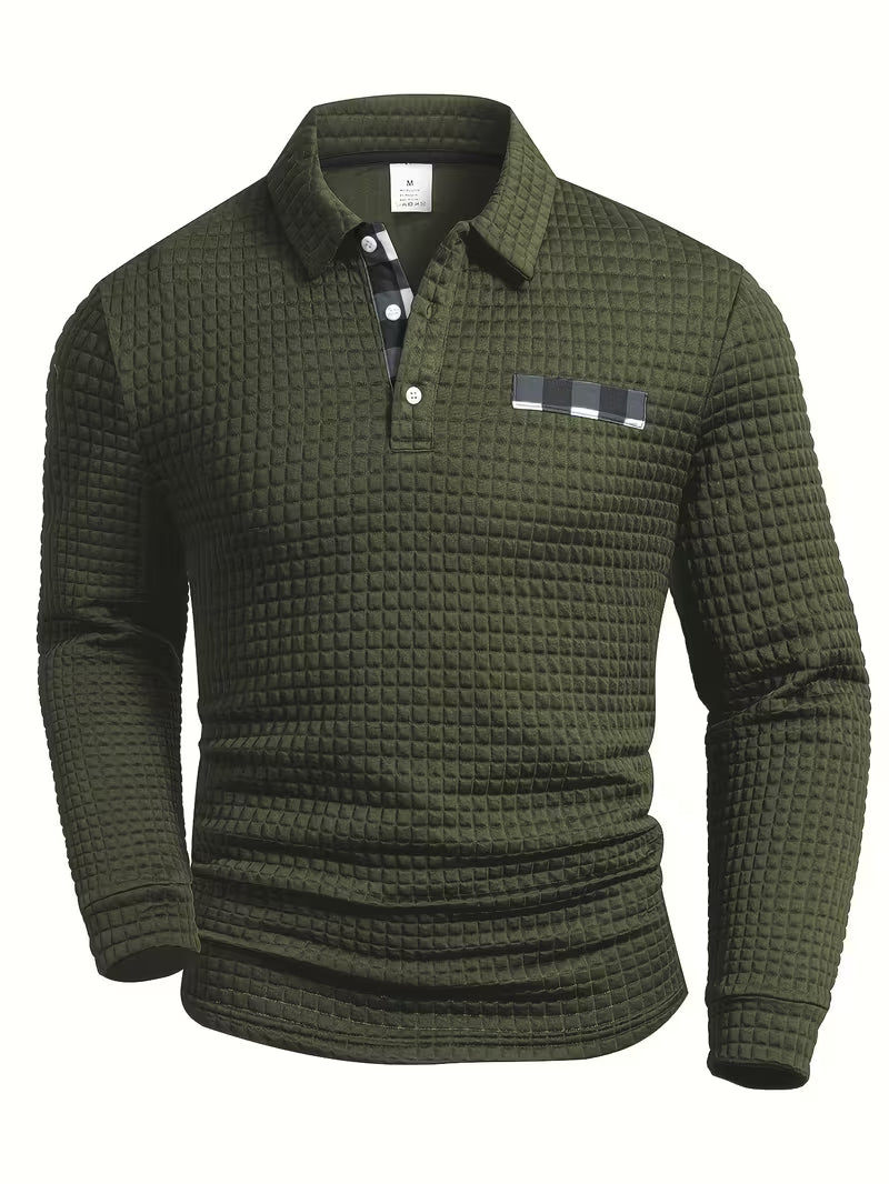 Arnel | Modern Plaid Pattern Button Up Shirt — Green — Alfa Empire, view 8