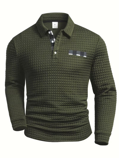 Arnel | Modern Plaid Pattern Button Up Shirt — Green — Alfa Empire, view 8