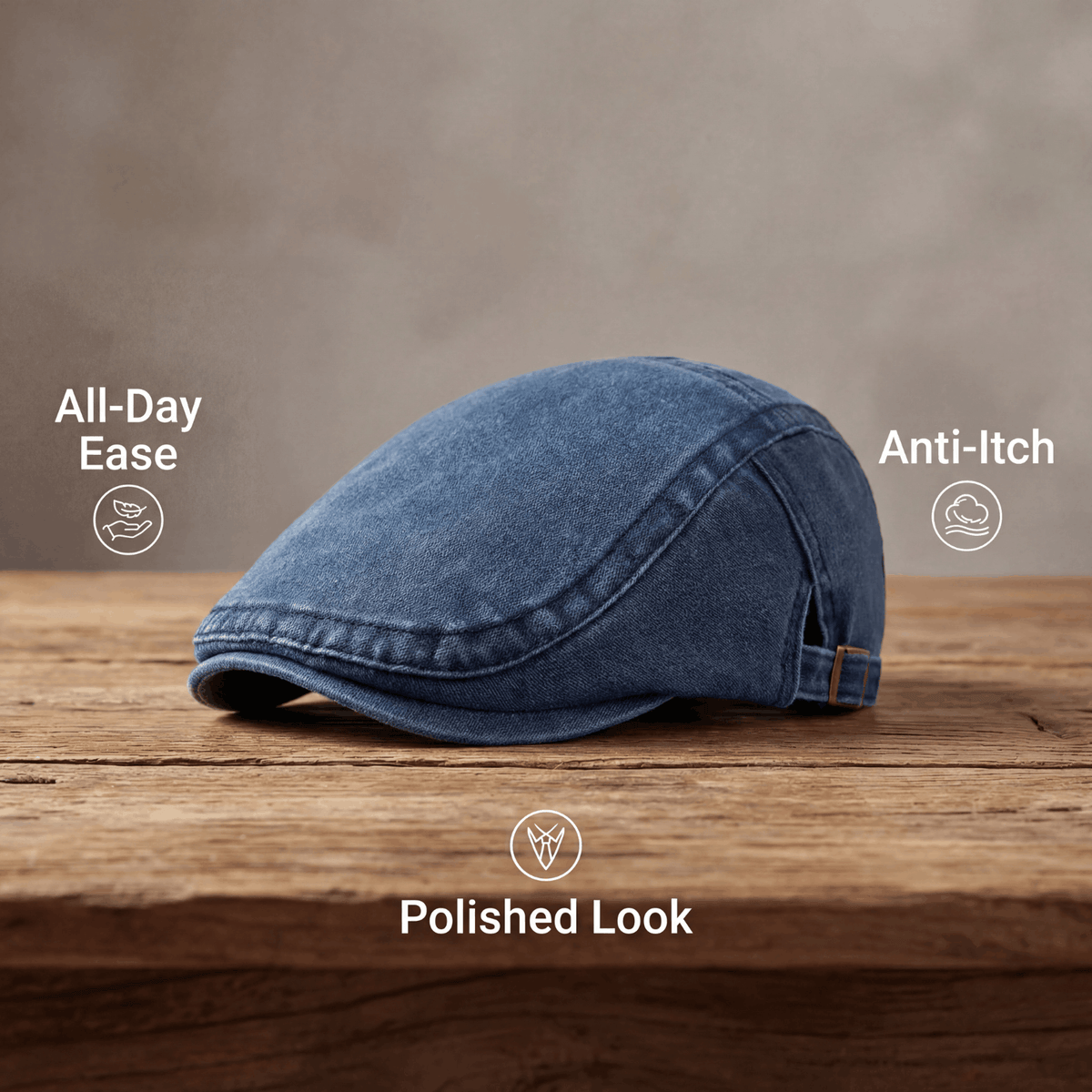 Arthuro | Classic Denim Flat Cap — Alfa Empire, view 6