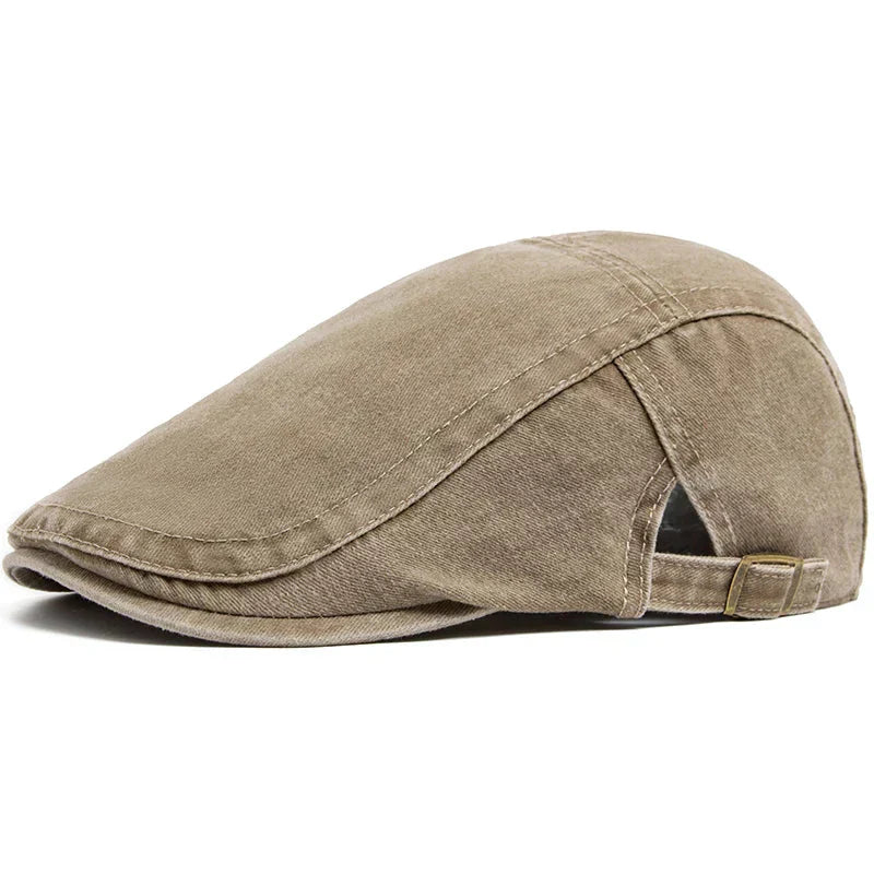 Arthuro | Classic Denim Flat Cap — Sand Beige — Alfa Empire, view 9