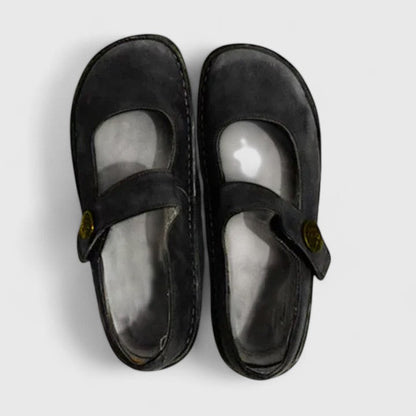 Ashlyn | Classic T-Bar Comfort Mary Jane Shoes — Black — Alfa Empire, view 8