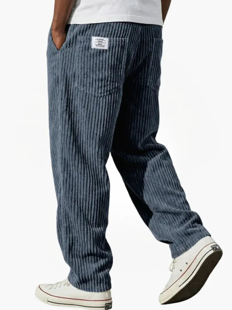 Baxter | Vintage-Inspired Corduroy Pants — Blue — Alfa Empire, view 3