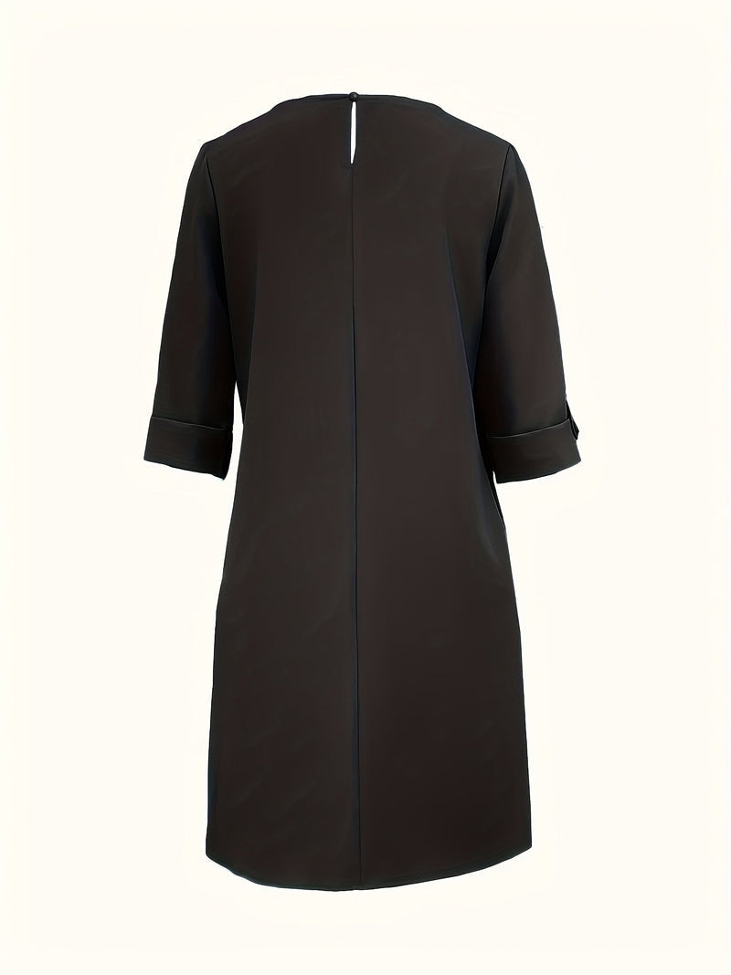 Beatrice | Comfortable Round Neck Dress — Alfa Empire, view 6