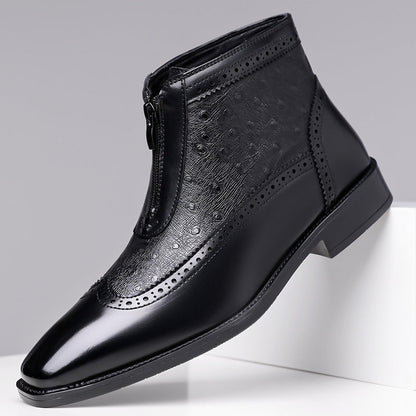 Belmar | High Cut Ostrich Shoes — Black — Alfa Empire, view 2