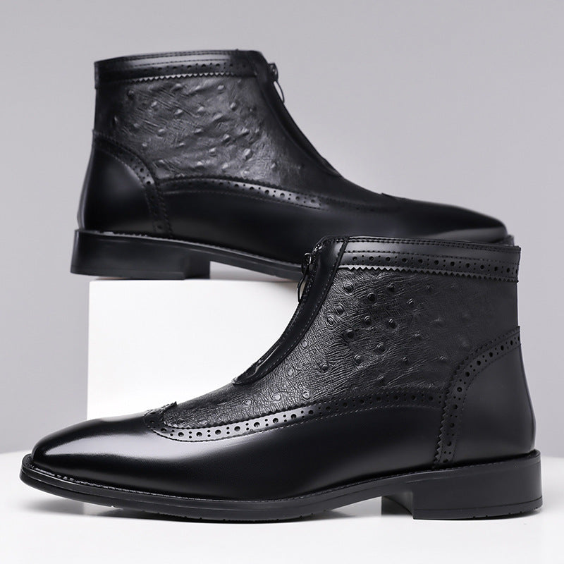Belmar | High Cut Ostrich Shoes — Alfa Empire, view 10