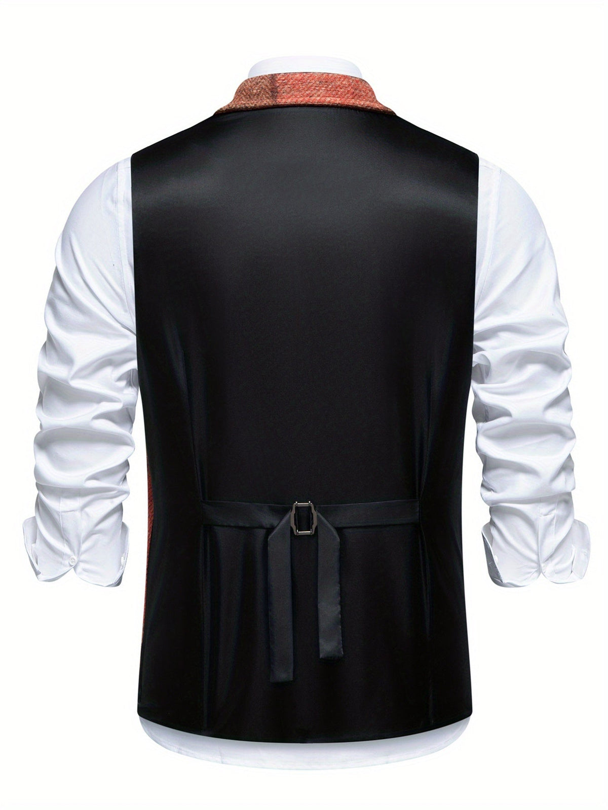 Benedict | Patchwork Vest with Herringbone Pattern — Alfa Empire, view 8