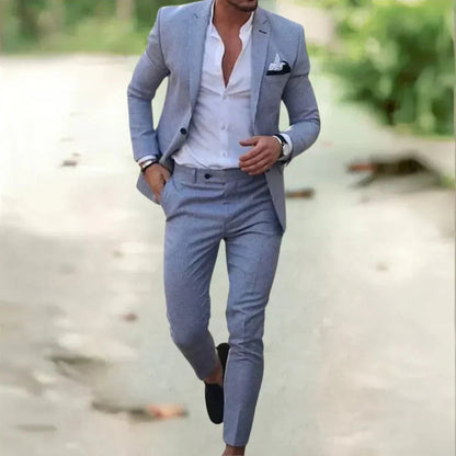 Benjamin | Refined Tailored Three-Piece Suit — Grey — Alfa Empire, view 2