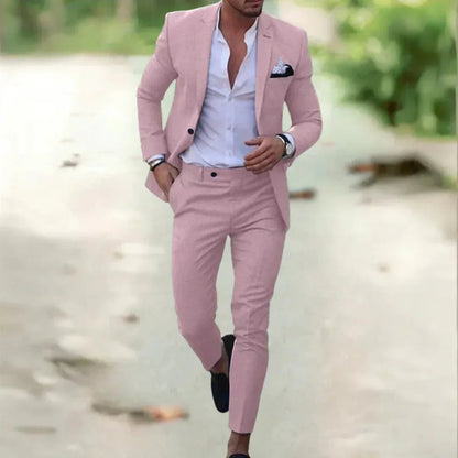 Benjamin | Refined Tailored Three-Piece Suit — Pink — Alfa Empire, view 7