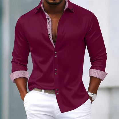 Brodie | Classic Collar Everyday Shirt — Red — Alfa Empire, view 3
