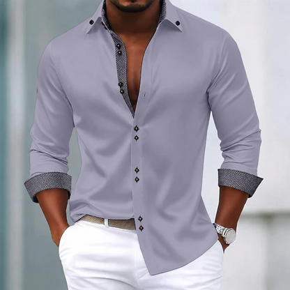 Brodie | Classic Collar Everyday Shirt — Grey — Alfa Empire, view 4