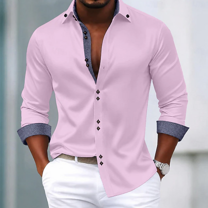 Brodie | Classic Collar Everyday Shirt — Pink — Alfa Empire, view 5