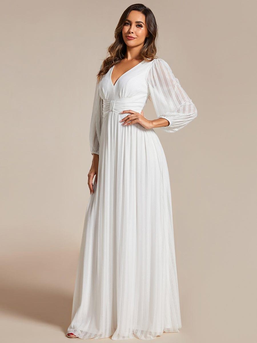 Sequin Long Lantern Sleeves Maxi Wedding Guest Dress