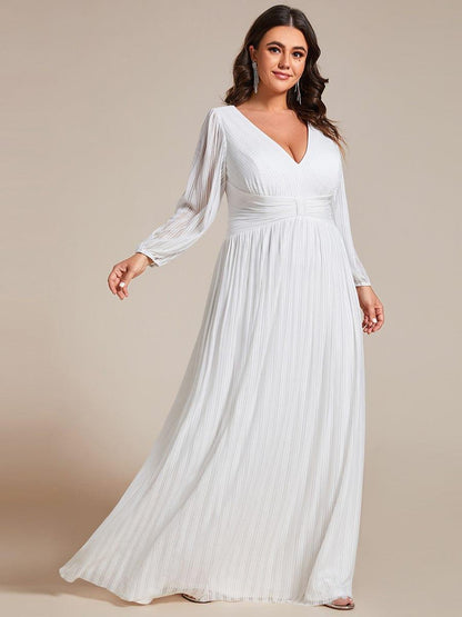 Sequin Long Lantern Sleeves Maxi Wedding Guest Dress