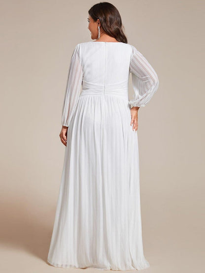 Sequin Long Lantern Sleeves Maxi Wedding Guest Dress