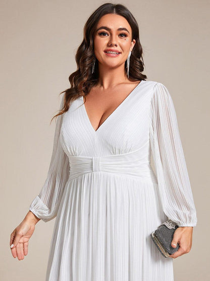 Sequin Long Lantern Sleeves Maxi Wedding Guest Dress