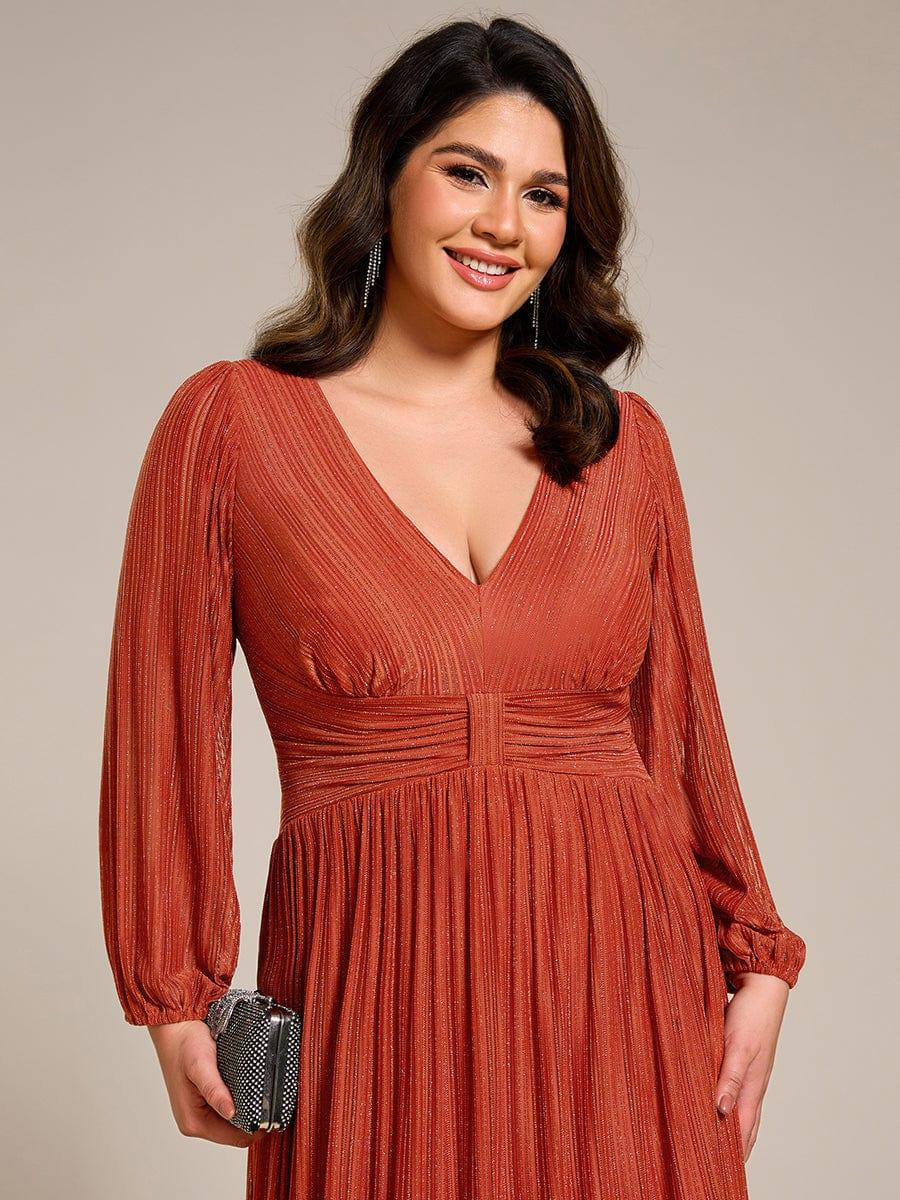 Sequin Long Lantern Sleeves Maxi Wedding Guest Dress